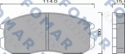 FOMAR FRICTION fo460181 -  Комплект тормозных колодок, дисковый тормоз